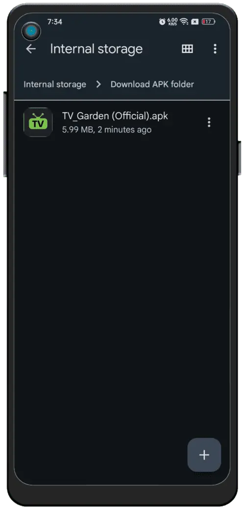 Ubicar el APK
